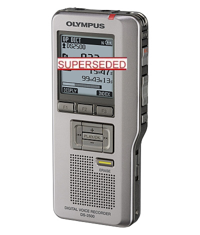 DS2500 - OLYMPUS DS 2500 DIGITAL DICTAPHONE